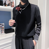 22秋冬男新款韩版假两件针织衫青少年毛衣D326-12250P95控135，男装针织衫/毛衣，星座1101