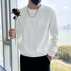 2024秋冬男新款韩版针织上衣打底衫青少年卫衣D326-1 1219P68控98图片