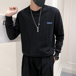 2024秋装新款社会风圆领卫衣上衣男直播 D326-1 1251 P68控98图片