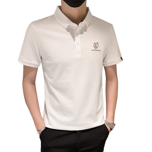 2024夏装男刺绣虎头POLO社会小伙短袖潮男POLO衫D326-1 6801 P45图片