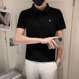2024夏装男印花POLO新款社会小伙短袖潮男POLO衫D326-16815P55，男装T恤，星座1101