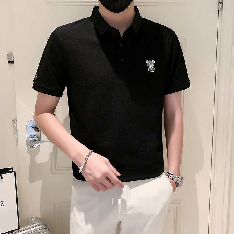 2024夏装男新品抖音直播爆版短袖POLO常规版型男 D326-1 6901P55图片