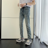 2024秋装男新款牛仔裤韩版宽松轻熟风小直筒长裤D326-10308P78，男装牛仔裤，星座1101