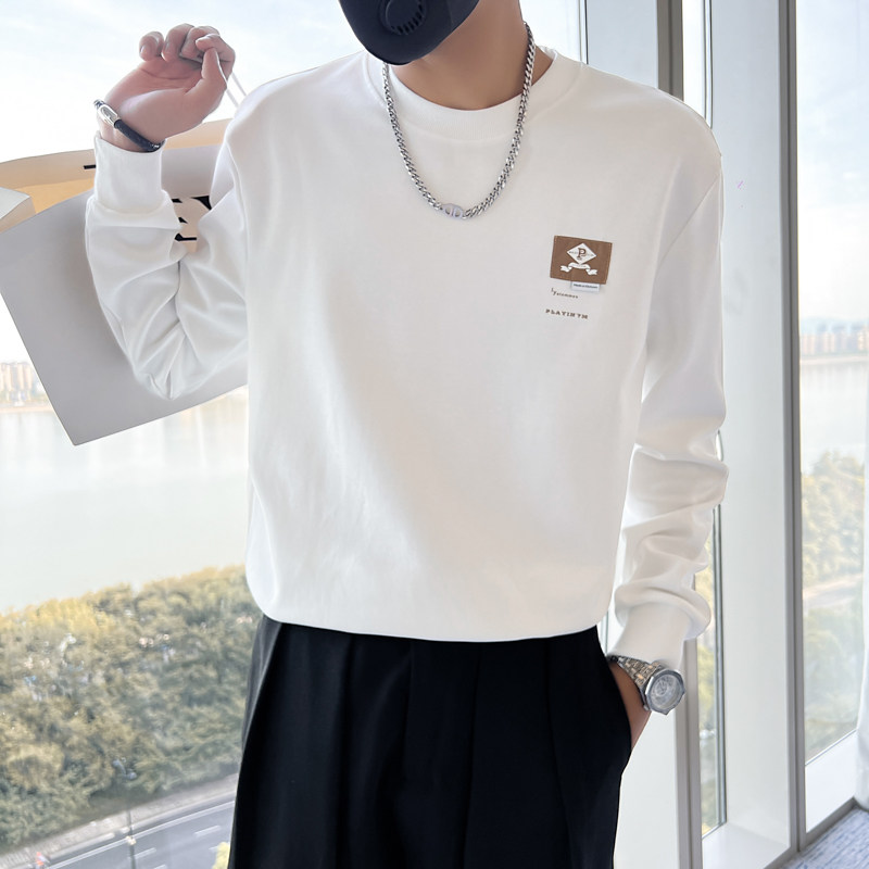 2024秋冬男新款韩版印花上衣打底衫青少年卫衣D326-11215P68控98,男装卫衣,星座1101
