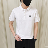 2024夏装新品精神小伙短袖POLO衫无头风刺绣POLOD326-19001P55，男装Polo衫，星座1101