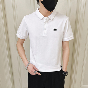 2024夏装新品精神小伙短袖POLO衫无头风刺绣POLO D326-1 9001 P55,男装Polo衫,星座1101