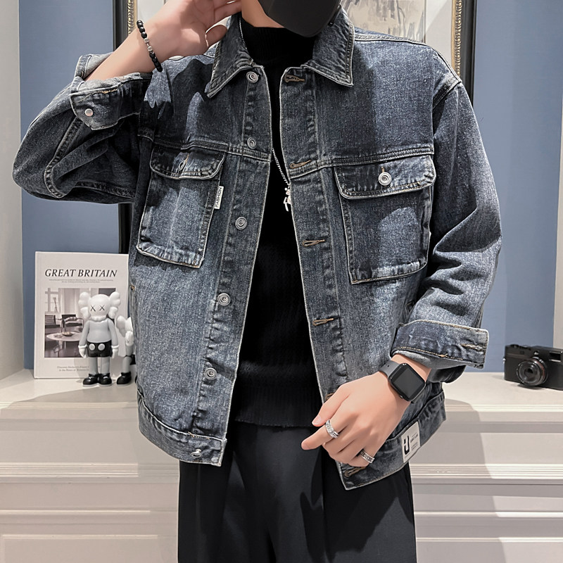 秋冬水洗牛仔外套夹克抖音直播高品质男上衣D326-1BK018P135,男装夹克,星座1101