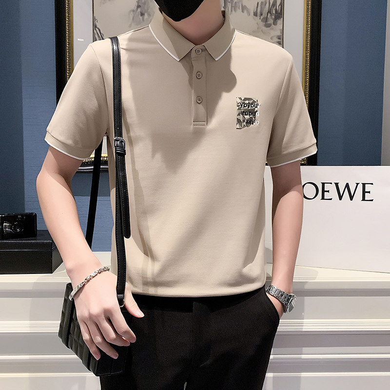 2024夏装男新品抖音直播爆版短袖POLO常规版型男D326-16898P55,男装Polo衫,星座1101