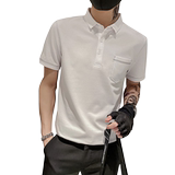 2024夏装男POLO新款社会小伙短袖潮男POLO衫上衣D326-16676P55，男装Polo衫，星座1101