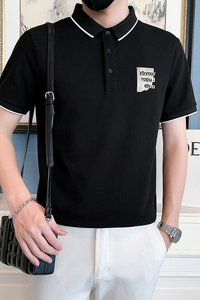 2024夏装男新品抖音直播爆版短袖POLO常规版型男 D326-1 6898 P55图片