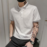 2024夏季精神小伙短袖POLO衫社会青年上衣D326-16652P48，男装T恤，星座1101