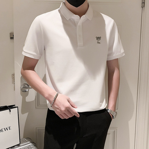 2024夏装男新品抖音直播爆版短袖POLO常规版型男 D326-1 6901P55图片