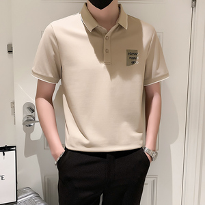 2024夏装男新品抖音直播爆版短袖POLO常规版型男 D326-1 6898 P55图片