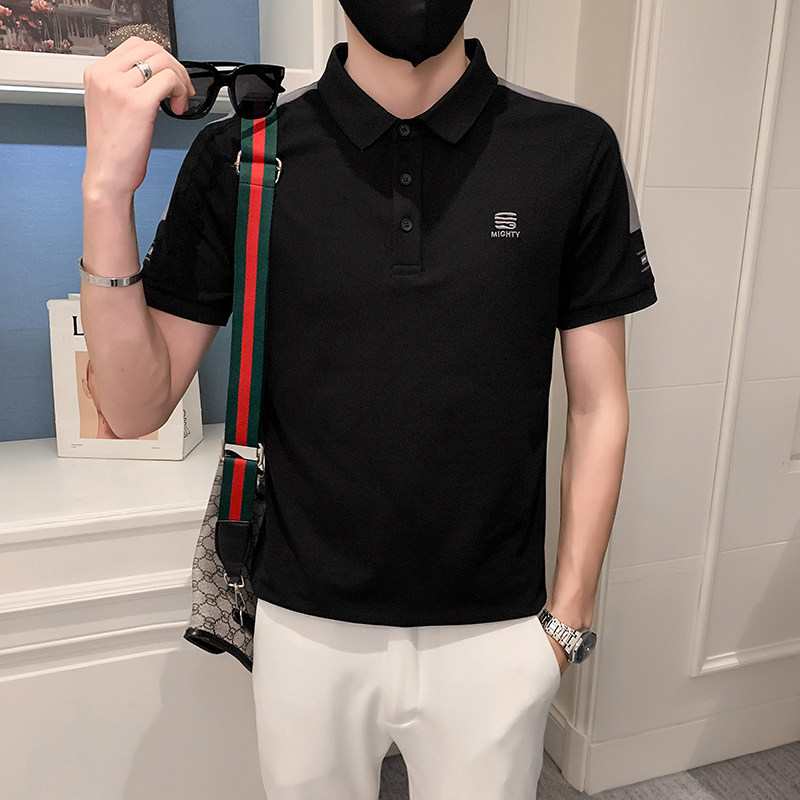 2023夏季刺绣精神小伙短袖POLO衫社会青年上衣潮D326-16806P55,男装Polo衫,星座1101