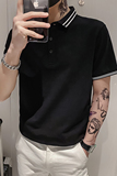 2024夏季精神小伙短袖POLO衫社会青年上衣D326-16652P48，男装T恤，星座1101