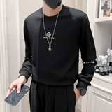 2024秋装新款社会风圆领卫衣上衣男直播D326-13332P68控98，男装卫衣，星座1101