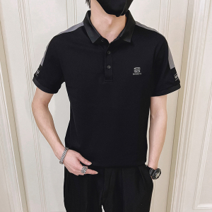 2022社会小伙新款短袖POLO衫刺绣无头风半袖POLOD326-16806P55