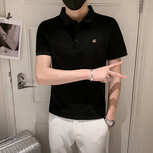 2023夏装男印花POLO新款社会小伙短袖潮男POLO衫D326-1 6815 P55图片