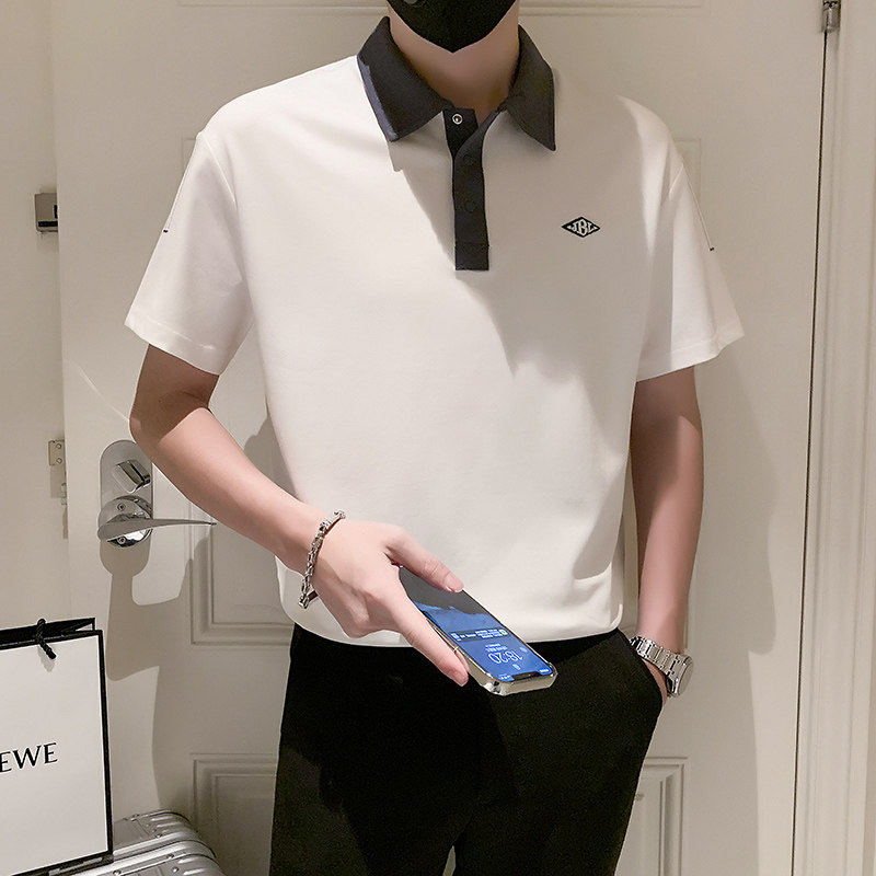 2024夏装男新品抖音直播爆版短袖POLO常规版型男 D326-1 9516 P55图片