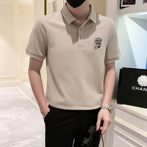 2024夏装男新品抖音直播爆版短袖POLO常规版型男 D326-1 6898 P55图片