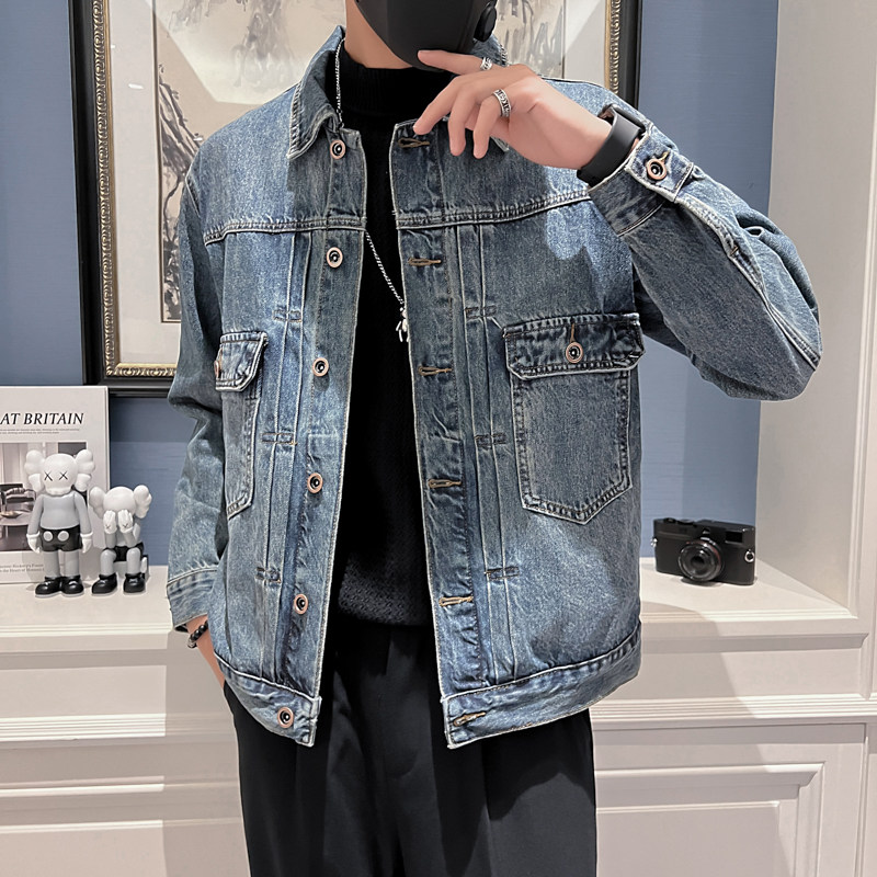 秋冬水洗牛仔外套夹克抖音直播高品质男上衣D326-1BK010P145,男装夹克,星座1101