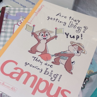 国誉迪士尼众星闪耀联名日本kokuyo国誉Campus无线装订本胶装卡通
