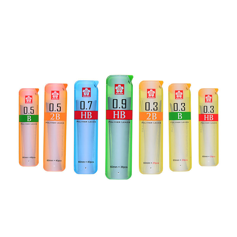 日本Sakura樱花铅笔芯防断铅芯0.3 0.7 0.9 0.5mm活动铅芯不易断