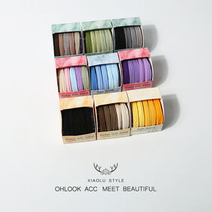 韩系简约多巴胺糖果色高弹力橡皮筋皮绳女生夏季 头绳发圈