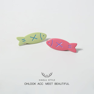 可爱糖果色小鱼宠物发夹ins甜美少女心刘海碎发夹日韩百搭头饰