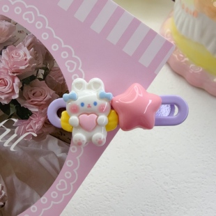 小女孩卡通小兔子小熊发夹前额刘海碎发夹儿童可爱侧边发卡头饰