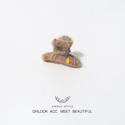 迷你点彩毛线小抓夹刘海碎发夹小夹子文艺可爱发夹简约百搭发饰品