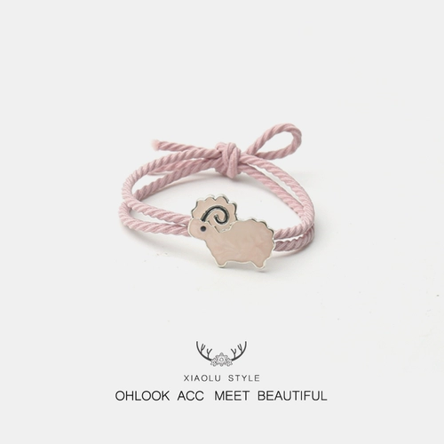 Розовый мультяшный аксессуар для волос, свежая милая универсальная резинка, простой и элегантный дизайн