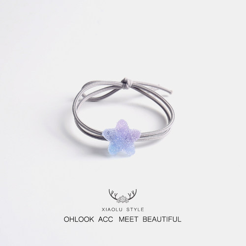 送男友情侣款网红发绳女星星软糖