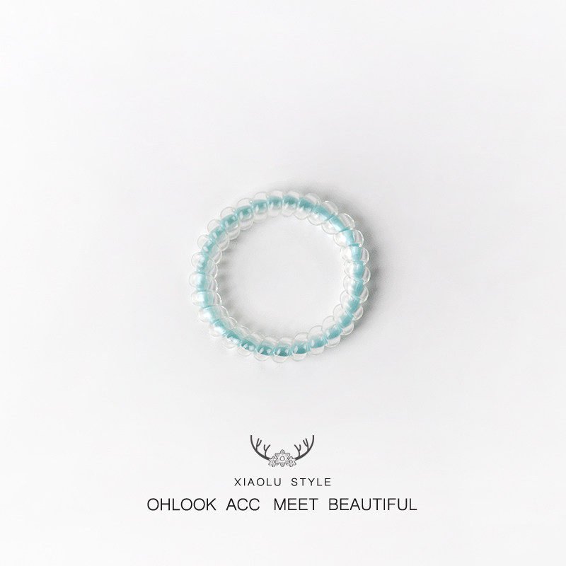 气质透色甜美果冻多巴胺电话圈发圈高马尾发饰盘发绳日常扎发皮筋