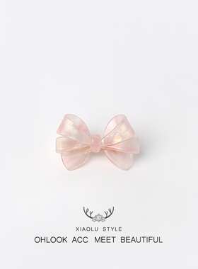 甜美蝴蝶结发夹一字夹鸭嘴发卡侧边刘海碎发夹子甜美清新网红同款