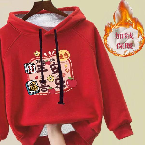 女童加绒卫衣秋冬2025新款韩版洋气连帽衫小女孩秋装休闲上衣童装