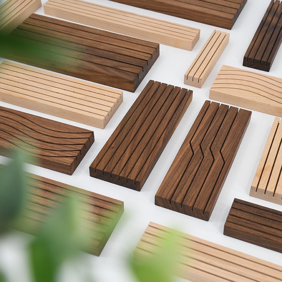 三条槽明信片底座台历木底座展架