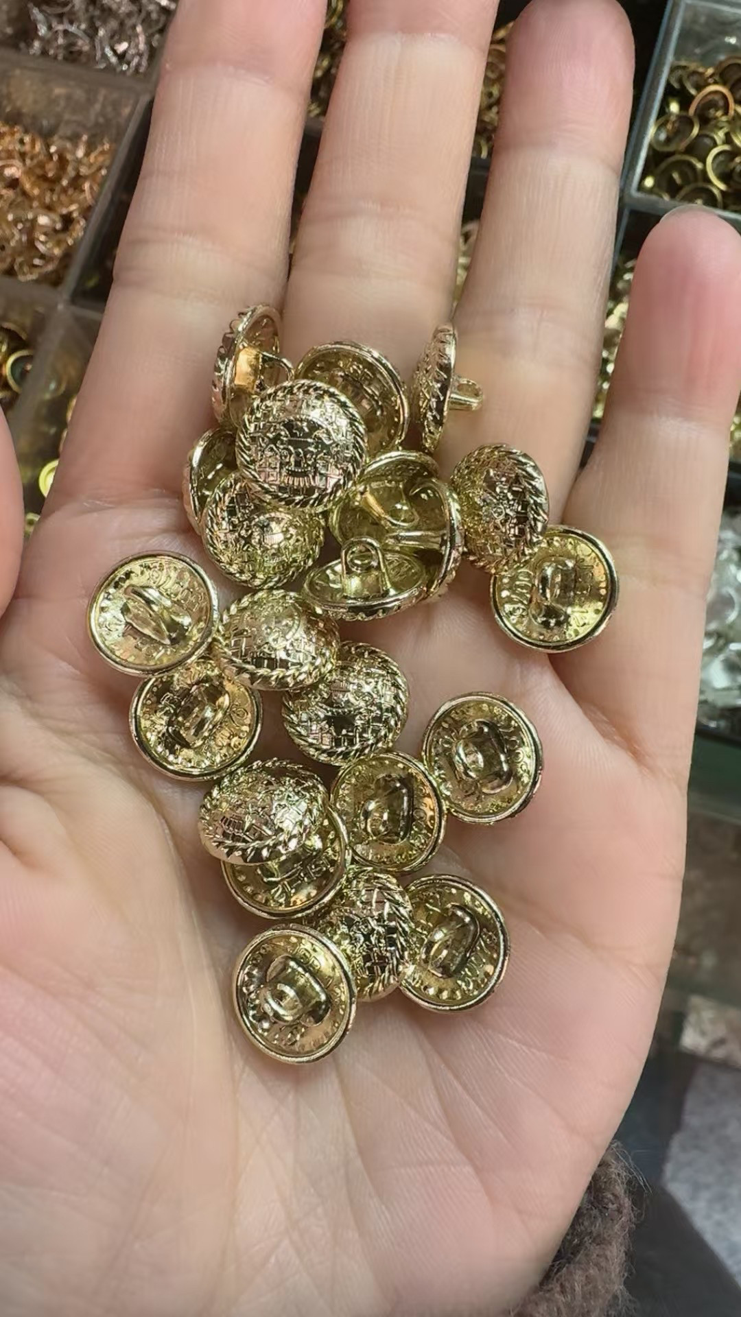英伦风高档金属电镀金色纽扣