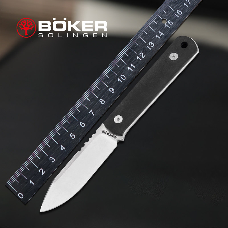 德国进口boker博克户外多功能颈刀野外探险防身工具刀高硬度直刀