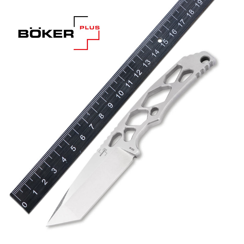 德进口boker博克户外便携一体小直刀随身锋利高硬度D2钢工具刀T头