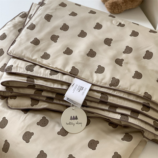 ins小熊天丝棉空调被可水洗夏季 凉感薄冰丝单人夏凉被双人2米夏被