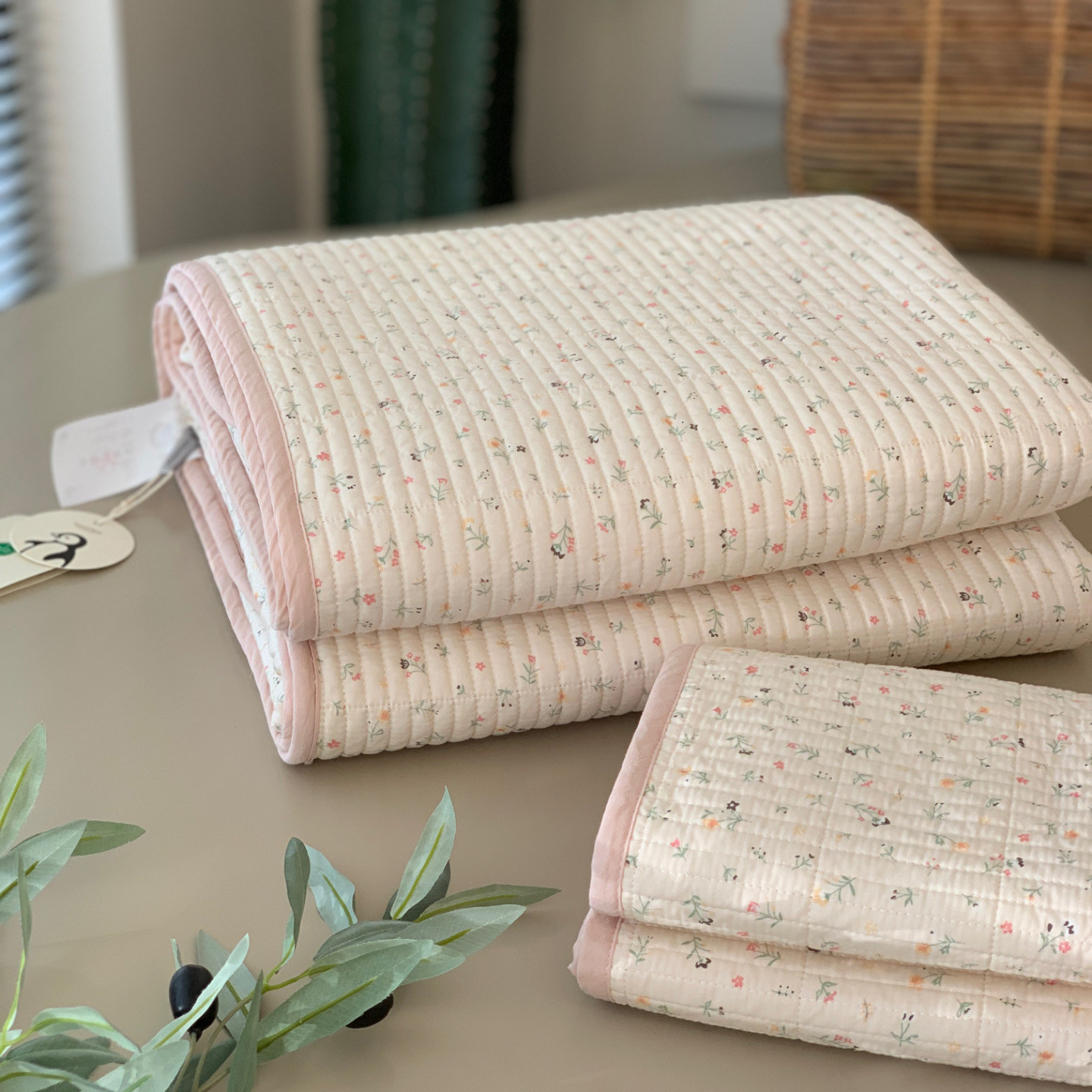 韩国ins双面全棉床盖三件套绗缝夹棉床单四季通用全棉榻榻米床盖