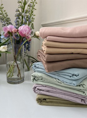 A类全棉双层纱床单单件245*250纯色柔软裸睡纯棉双人大床棉纱被单