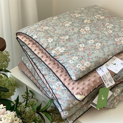 大鹅全棉豆豆被大豆被可水洗