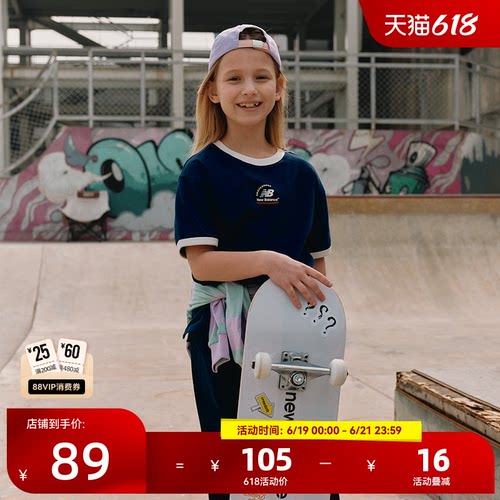 NewBalance创意圆领短袖T恤