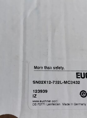 议价-Euchner 123939 安士能安开关 SN02X12-可维修