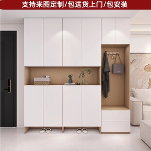 柜一门到顶实木定制穿衣柜挂衣柜隔断柜置物柜 全屋定制工厂入户鞋