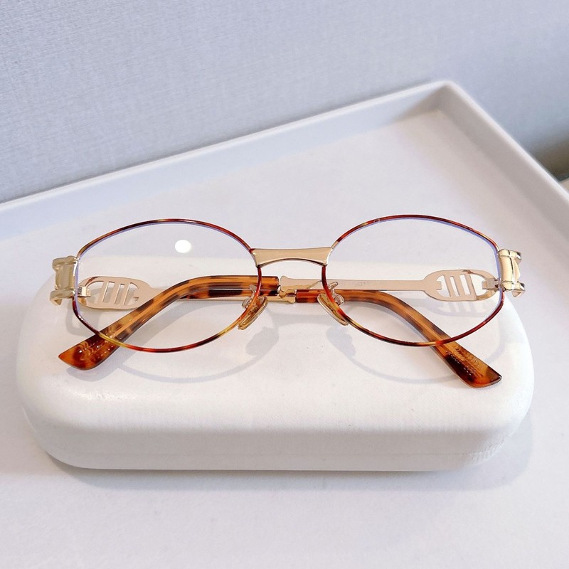 欧美新款金属小框个性椭圆形近视镜防蓝光平光镜复古素颜装饰眼镜