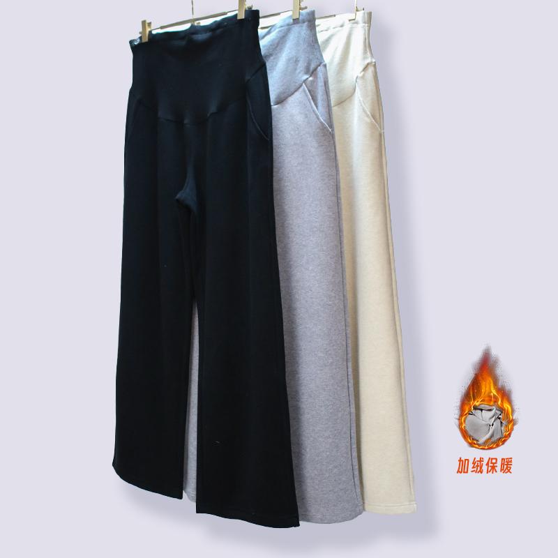爱美妈咪孕妇直筒裤加绒保暖柔软