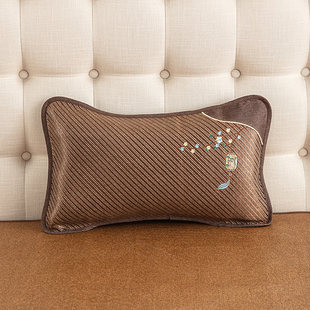 藤席枕头蚕沙全荞麦壳枕带枕套单人夏季透气助睡眠家用整头凉席低